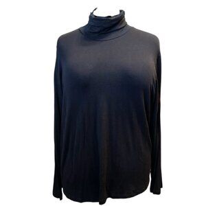 Gudrun Sjödén Black Long Sleeve Turtleneck Sz XXL